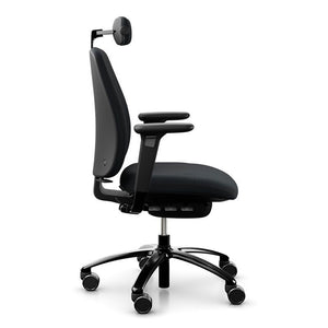 Logic 200 In Black With Castors And Neckrest 2