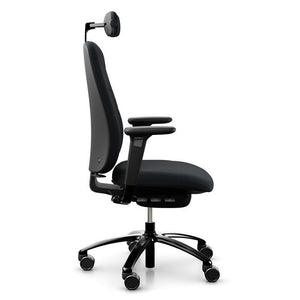 Logic 220 In Black With Castors And Neckrest 2