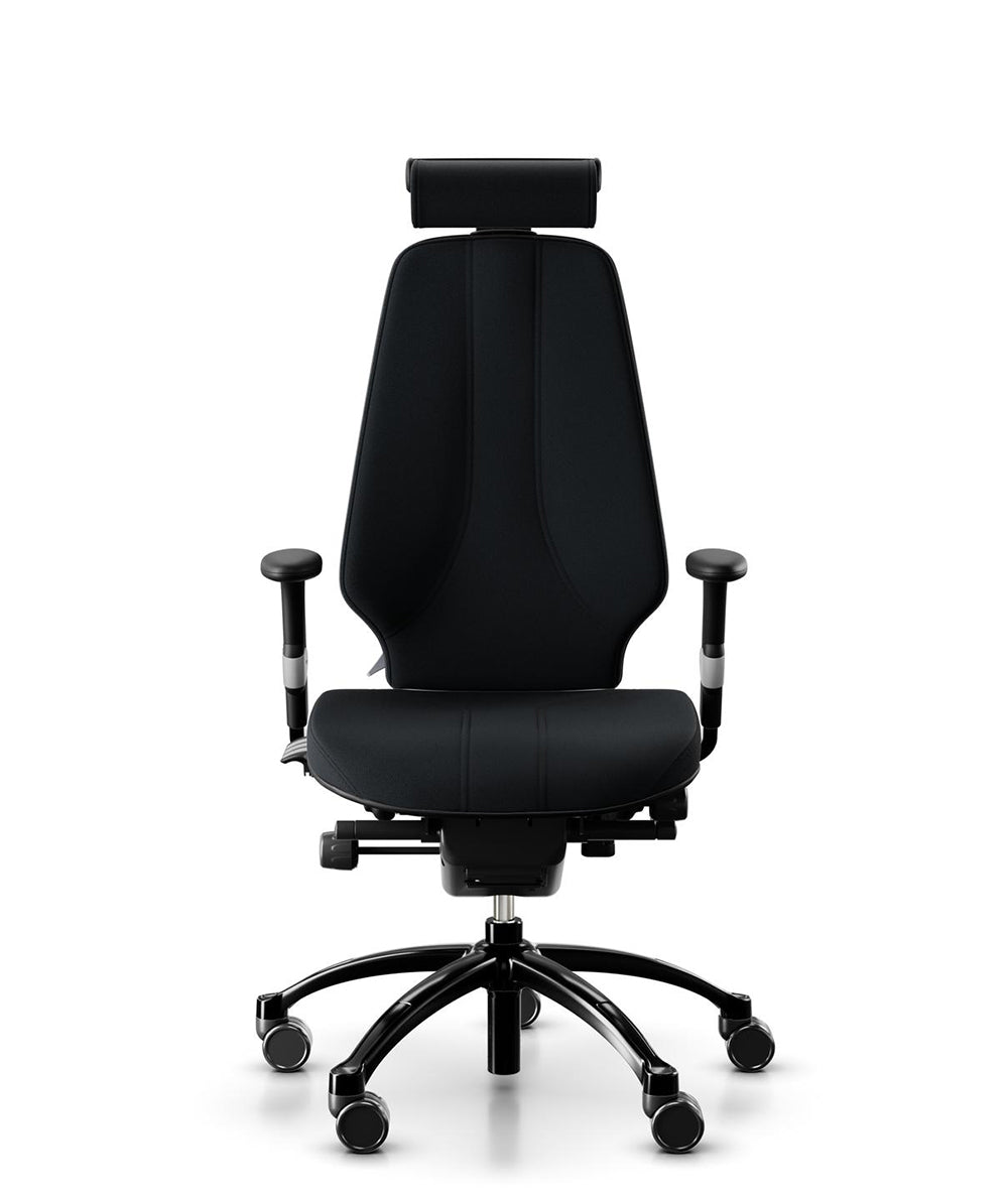 Rh Logic 400 Gaja Black Ergonomic Chair With Neckrest