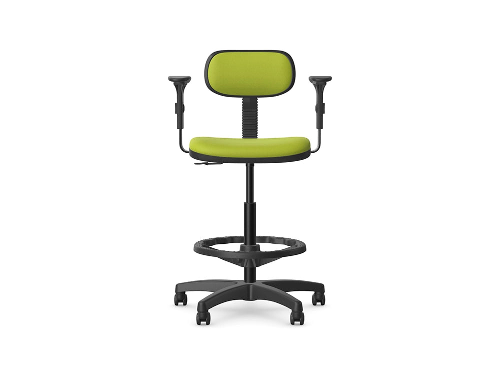 Logika Swivel Office Sit Stand Chair With Ring Footrest