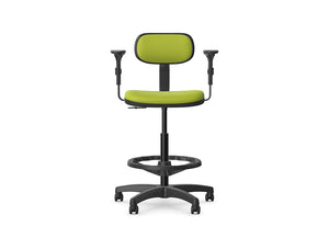 Logika Swivel Office Sit Stand Chair With Ring Footrest