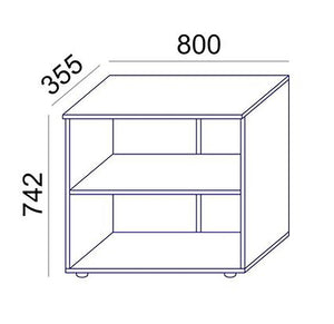 Low Bookcase Sv 11 Dimensions