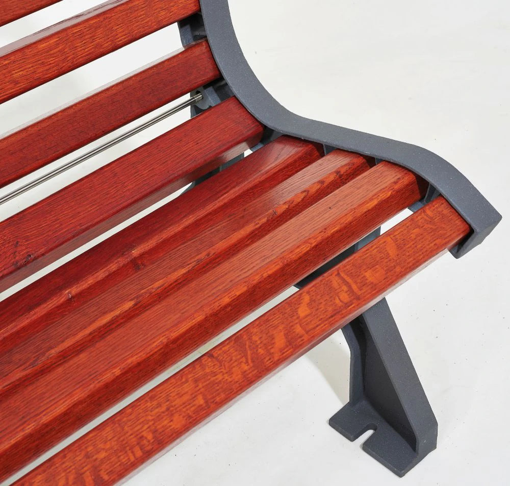 Lublin Outdoor Bench with 10 Rain Forest Slats 3