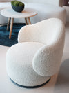 Luna Soft Seating Swivel Chair in White Finish