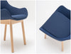 Mdd Baltic Classic Upholstered Shell Armchair With Wooden Base 10