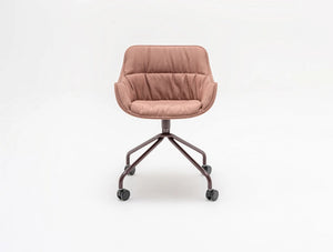 Mdd Baltic Soft Duo Shell Armchair On Four Spoke Base With Castors 3