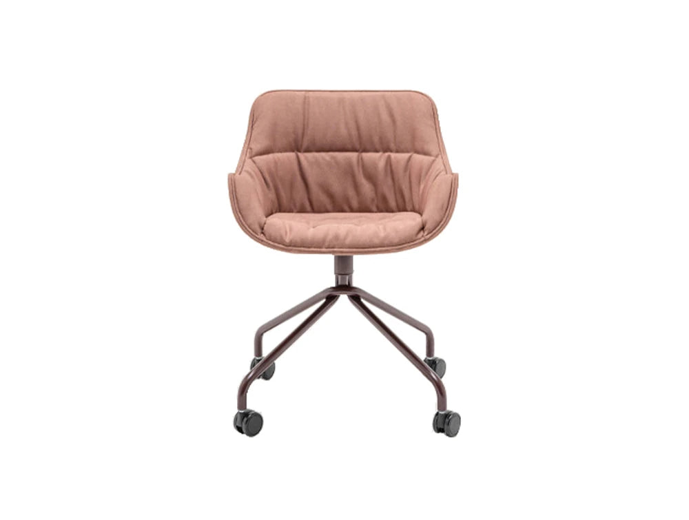 Mdd Baltic Soft Duo Shell Armchair On Four Spoke Base With Castors