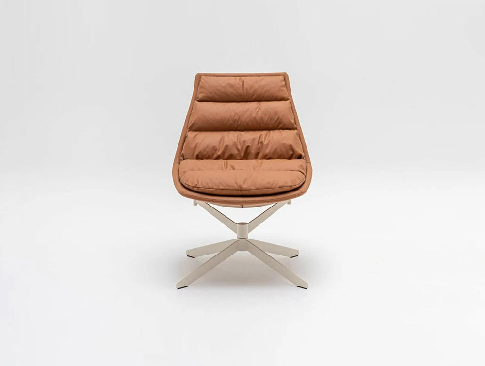 Mdd Fat Frank Lounge Chair On Four Spoke Swivel Base 3