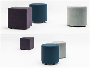 Mdd Mix Round Geometric Pouffe With Castors 5