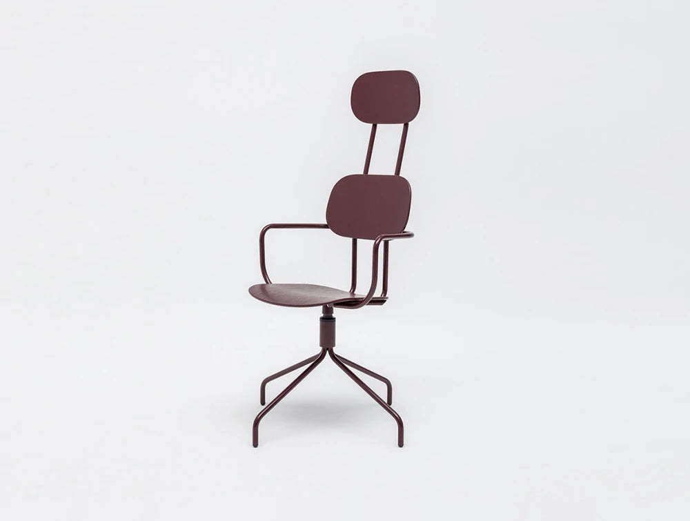 MDD New School Chair with Headrest on Five Star Base with Castors 6