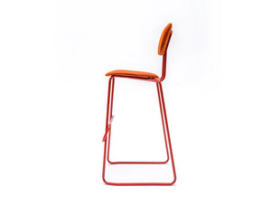 Mdd New School High Sled Chair In Orange Finish