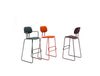 Mdd New School High Sled Chair In Purple And Orange Upholstery