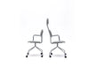 MDD New School Swivel Castor Wheel Chair in Light Grey Finish