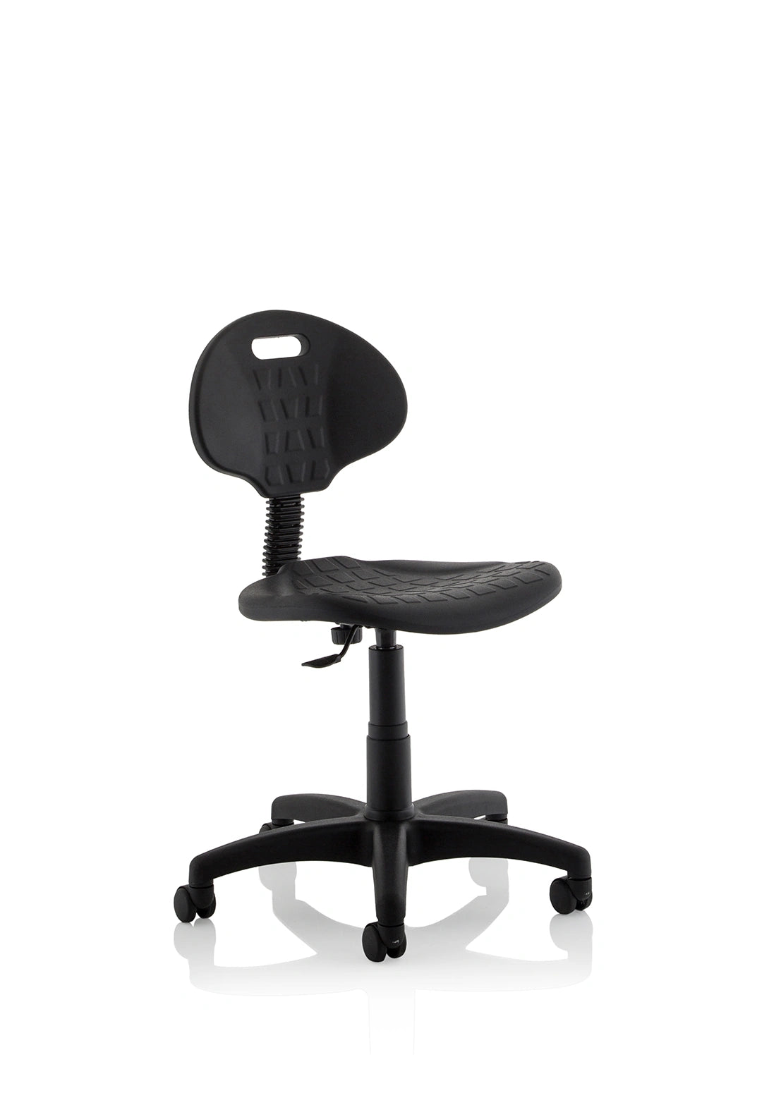 Malaga Task Wipe Clean Operator Chair Black Polyurethane Seat And Back Without Arms OP000088 1