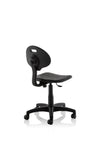 Malaga Task Wipe Clean Operator Chair Black Polyurethane Seat And Back Without Arms OP000088 7