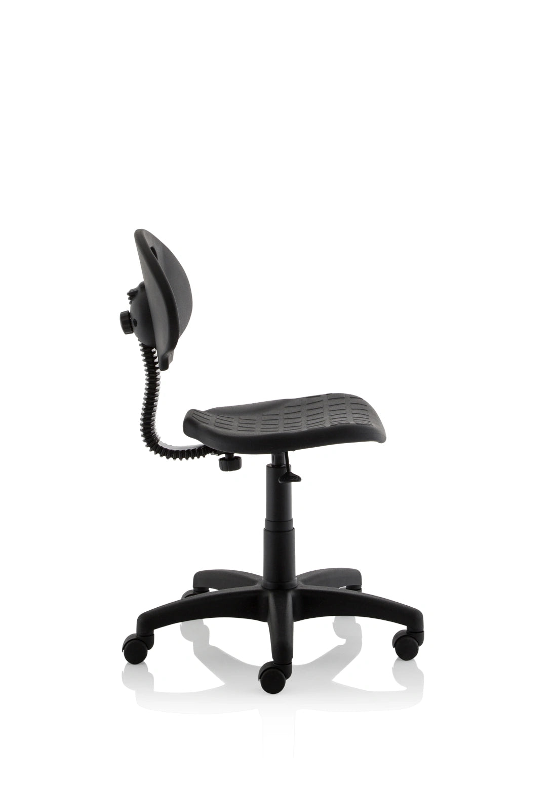 Malaga Task Wipe Clean Operator Chair Black Polyurethane Seat And Back Without Arms OP000088 8