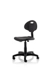 Malaga Task Wipe Clean Operator Chair Black Polyurethane Seat And Back Without Arms OP000088 9