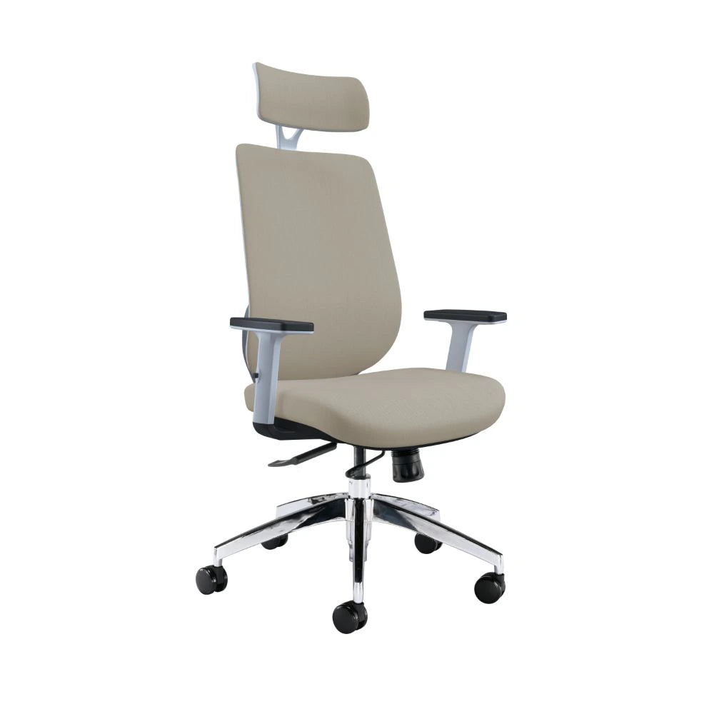 Maldini High Back Office Chair CH0782BEIWH 1