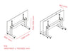 Mara Follow Height Adjustable Mobile Tilting Table 299R 7 Dimensions