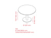 Mara Follow Round Adjustable Table 299M 5 Dimensions