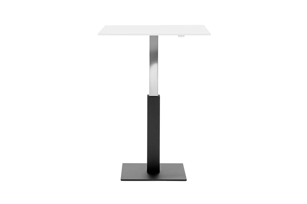 Mara Follow Square Adjustable Table 299Kq White Top Black Frame 1000Mm