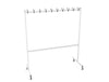 Metal Coat Hanger on Castors WS 04B White