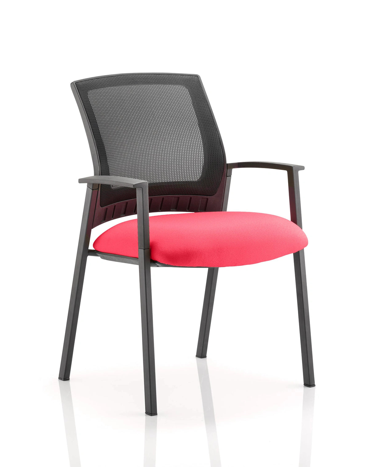 Metro Medium Mesh Back Stacking Visitor Chair With Arms KCUP0401 1