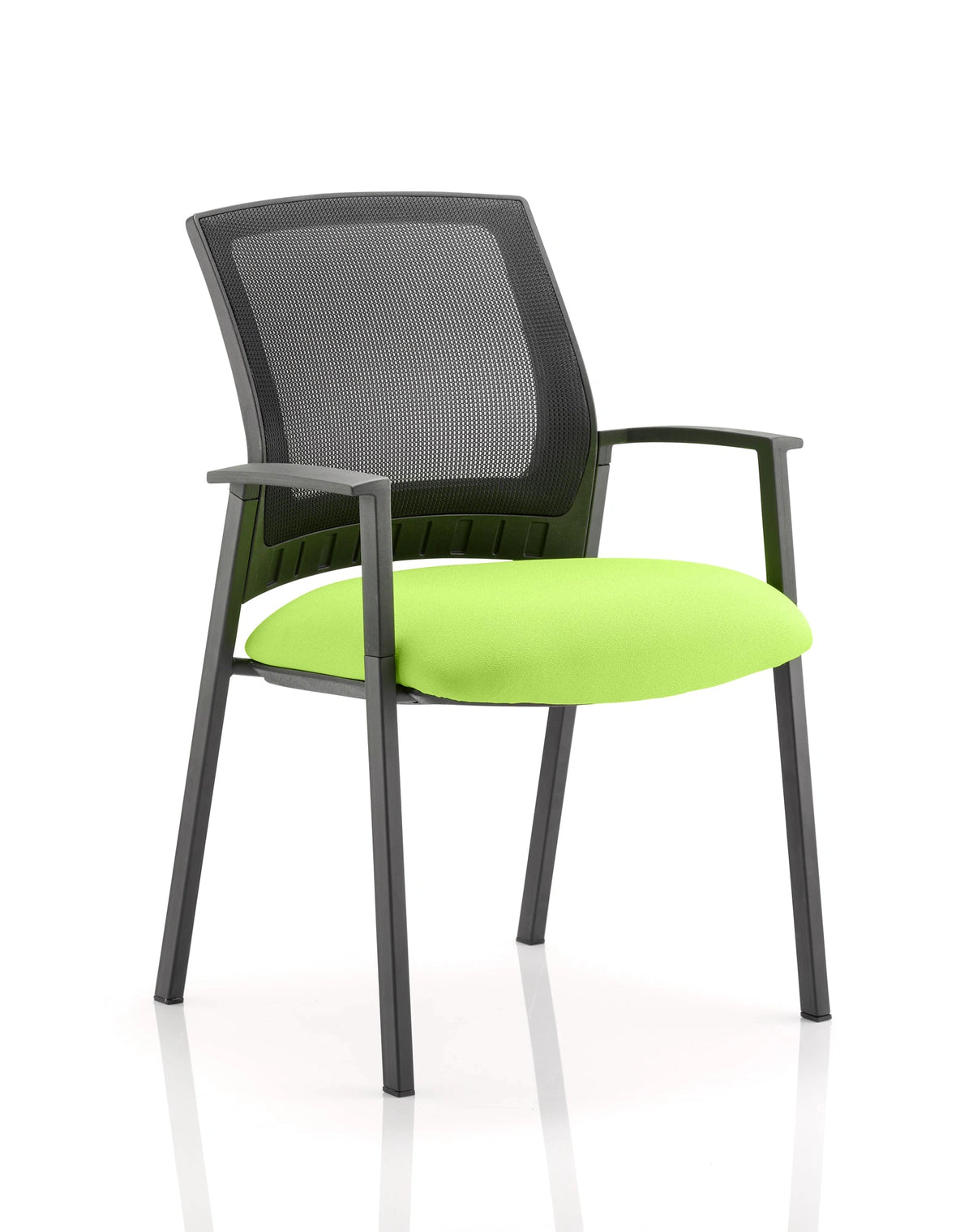 Metro Medium Mesh Back Stacking Visitor Chair With Arms KCUP0402 1