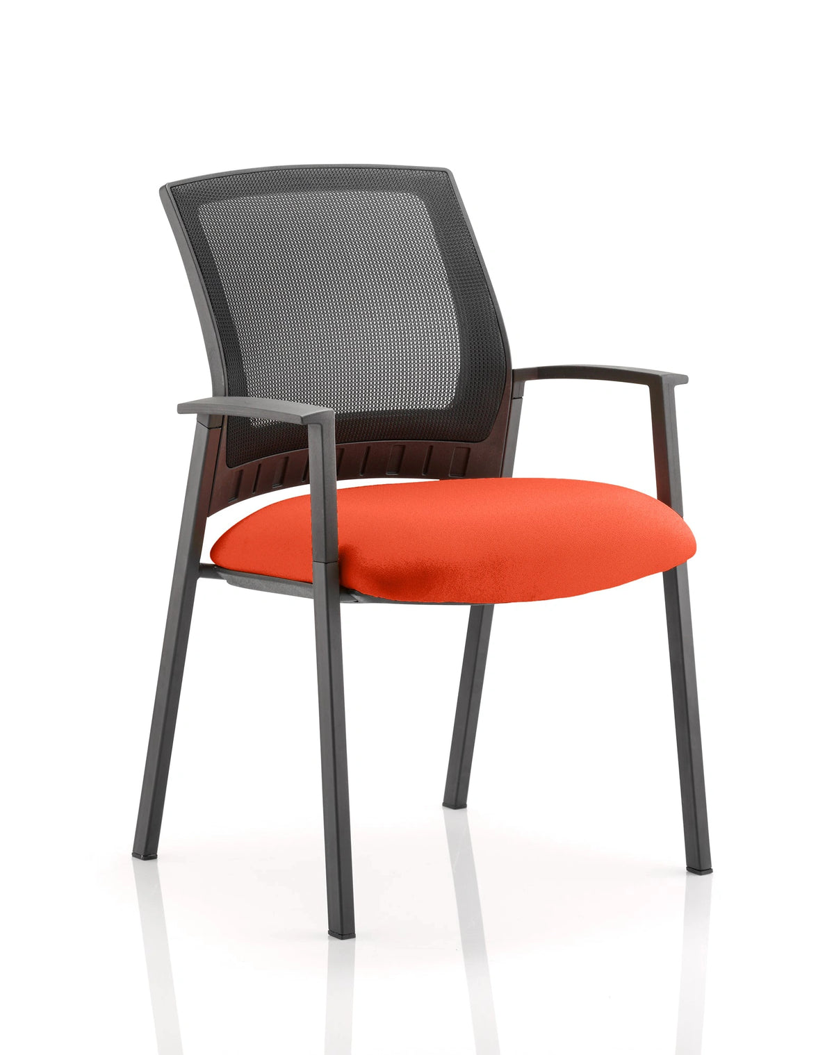 Metro Medium Mesh Back Stacking Visitor Chair With Arms KCUP0404 1