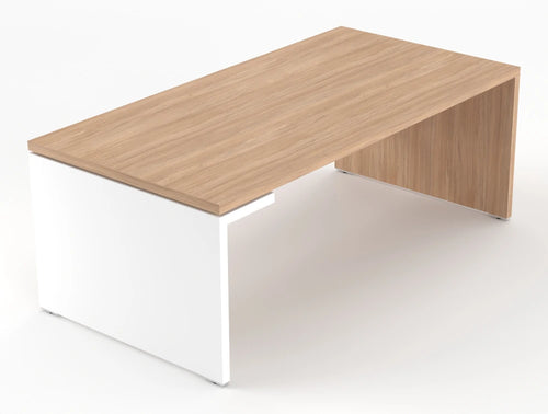 Mito Executive Desk Amber Oak Top Black Matt Body 2000Mm Left