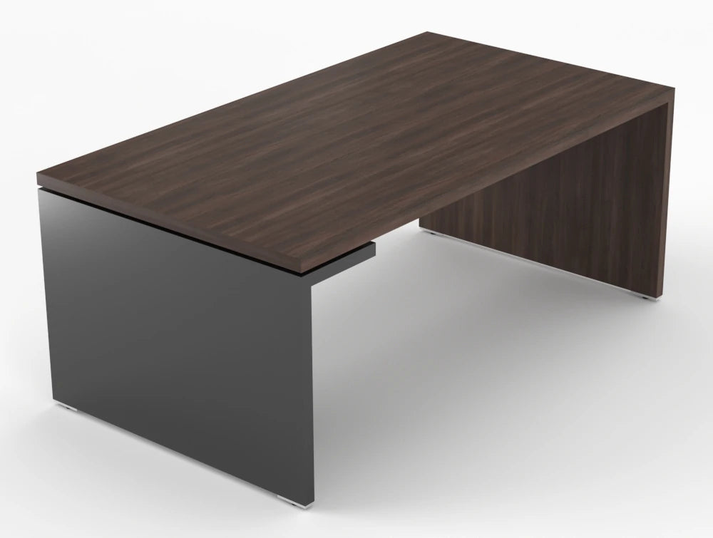 Mito Executive Desk Robinia Top Black Gloss Body 1800Mm Left