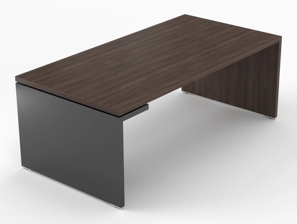 Mito Executive Desk Robinia Top Black Gloss Body 2000Mm Left