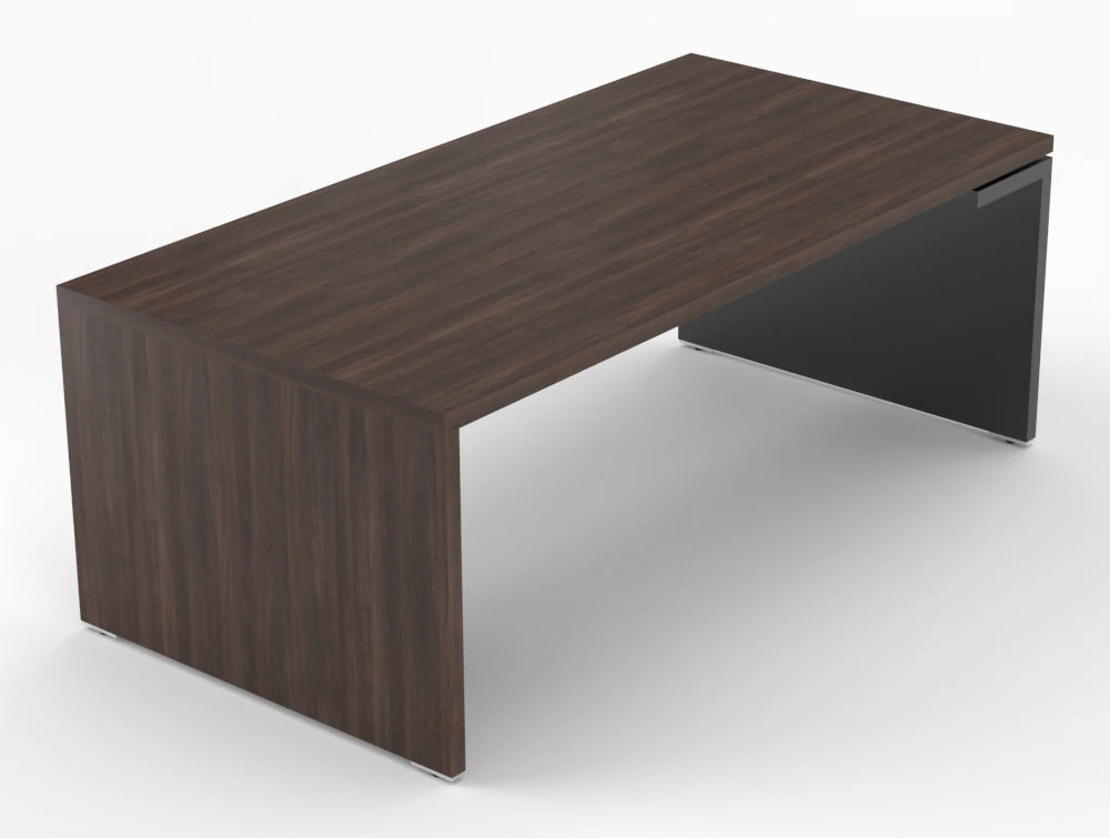 Mito Executive Desk Robinia Top Black Gloss Body 2000Mm Right