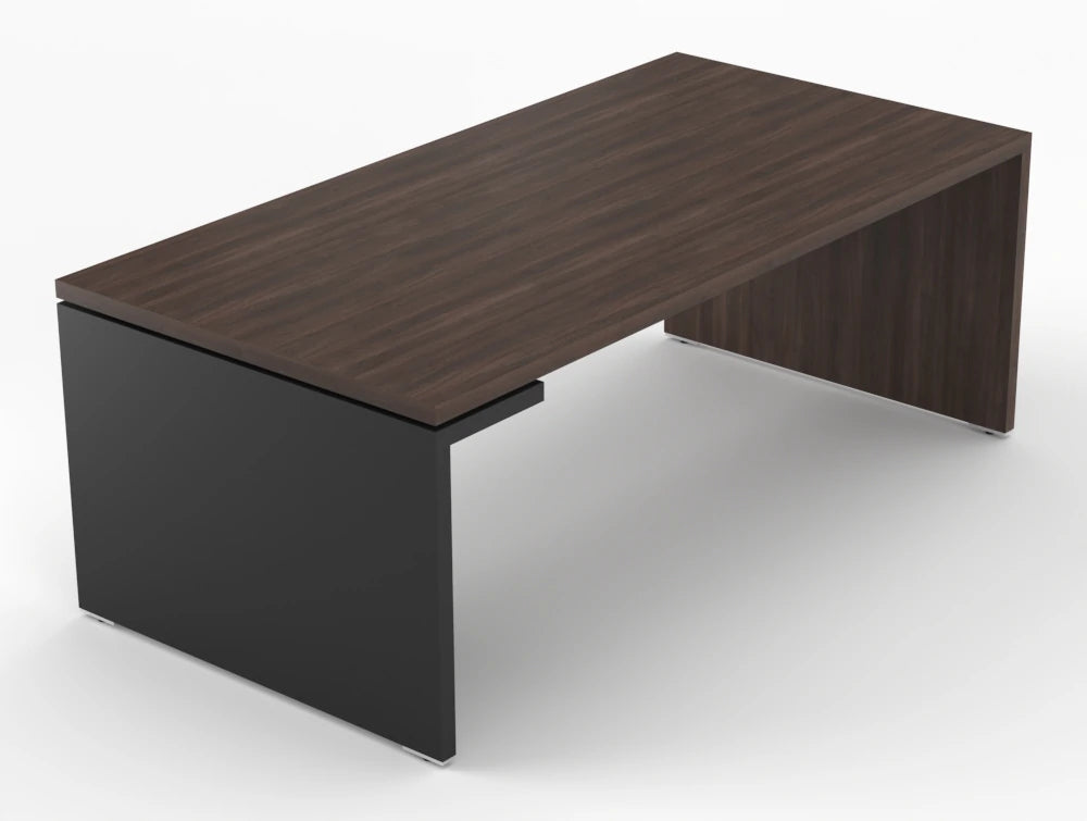Mito Executive Desk Robinia Top Black Matt Body 2000Mm Left