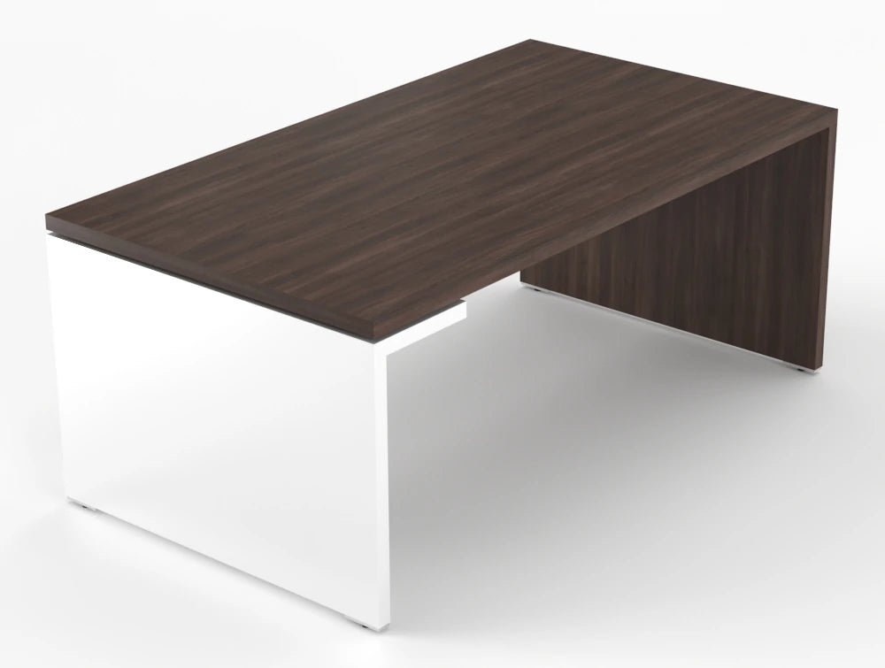 Mito Executive Desk Robinia Top White Gloss Body 1800Mm Left