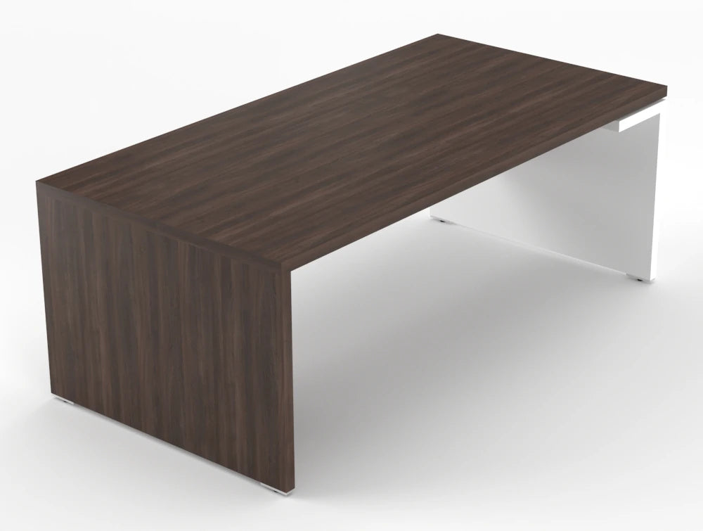 Mito Executive Desk Robinia Top White Matt Body 2000Mm Right