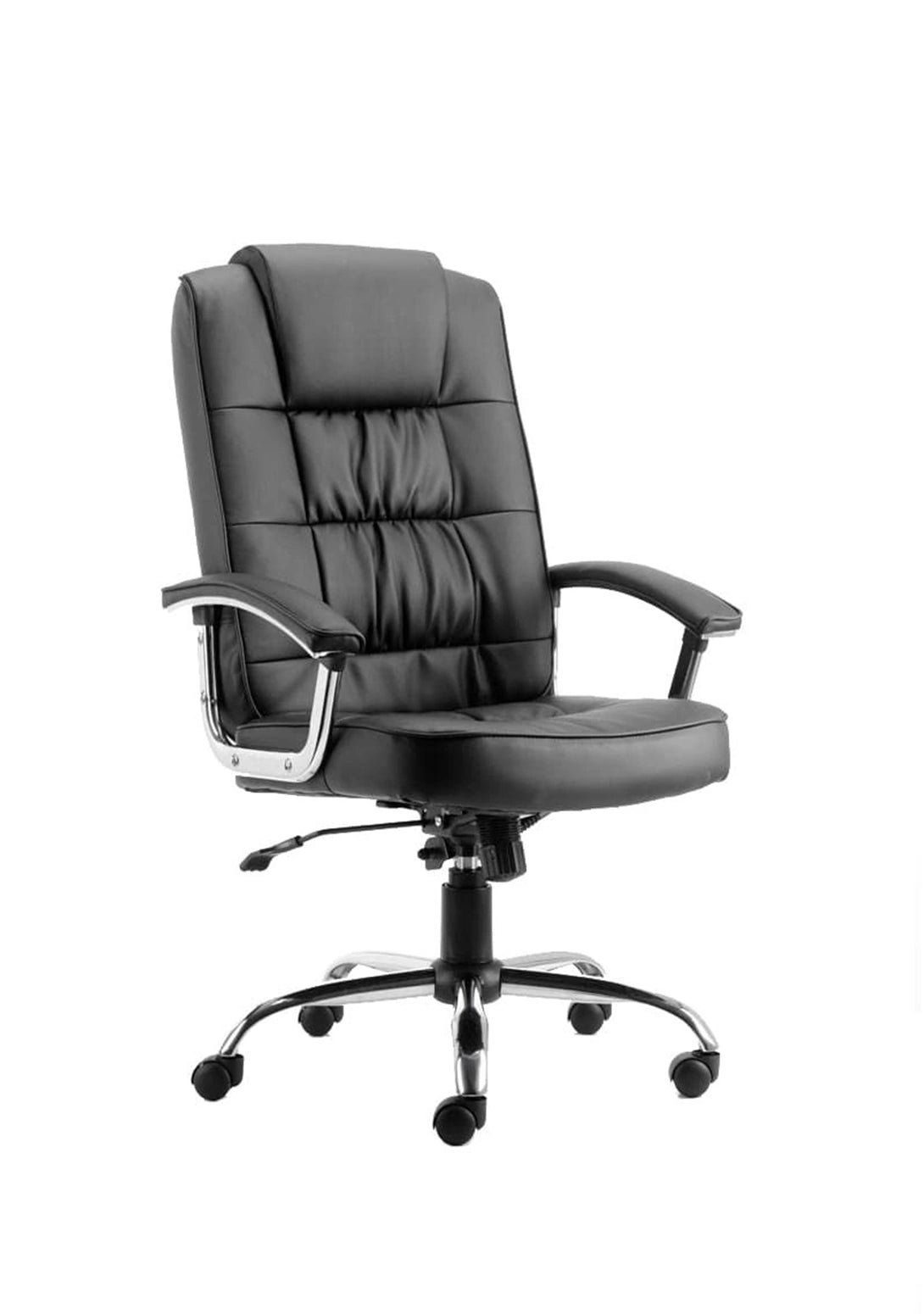 Moore Deluxe Executive Chair Black Leather With Arms EX000045 1