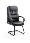 Moore Deluxe High Back Black Cantilever Visitor Chair With Arms KC0151 1