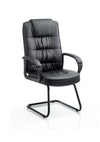 Moore Deluxe High Back Black Cantilever Visitor Chair With Arms KC0151 2
