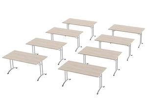 Morph Meeting Configuration 01 Single Desk In Arctic Oak Chrome M 01 Ao Chr