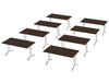 Morph Meeting Configuration 01 Single Desk In Dark Walnut Chrome M 01 Dw Chr