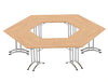 Morph Meeting Configuration 03 Hexagon Shaped In Beech Chrome M 03 Be Chr