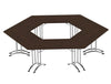 Morph Meeting Configuration 03 Hexagon Shaped In Dark Walnut Chrome M 03 Dw Chr