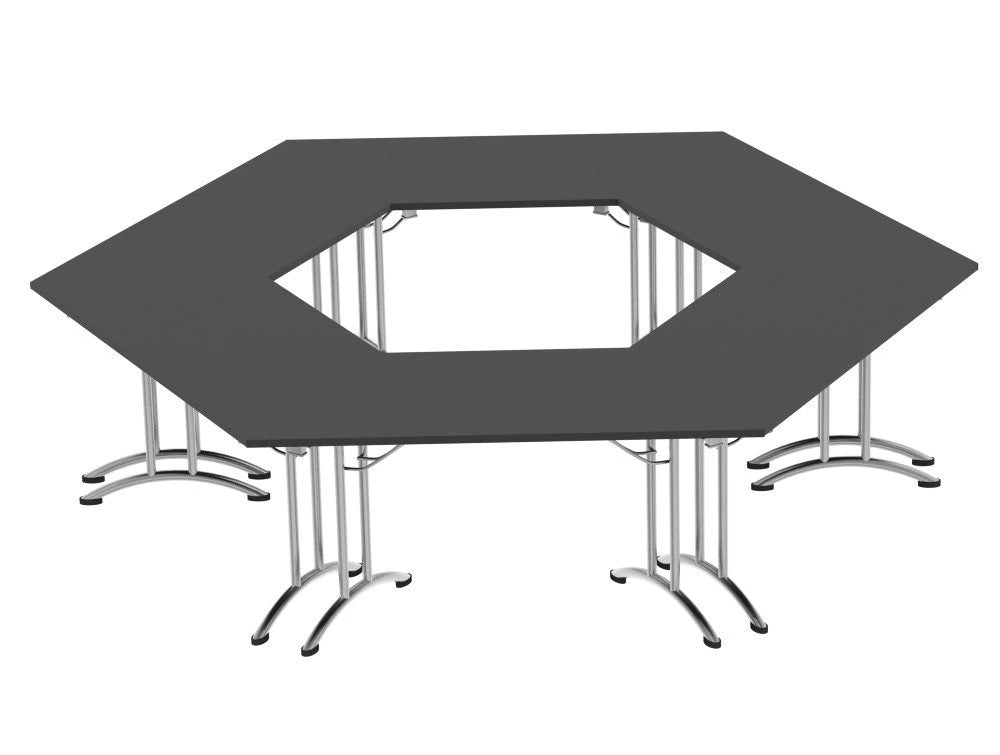 Morph Meeting Configuration 03 Hexagon Shaped In Graphite Chrome M 03 Gr Chr