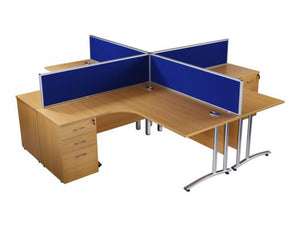 Mounted Desk Screen Royal Blue