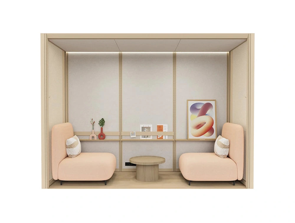 Mutedesign Omniroom Lounge 2 Person Open Meeting Pod 3X1 P2 V1 O
