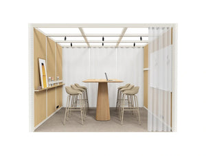 Mutedesign Omniroom Meet 6 Person Open Meeting Pod 3X3 P6 V2 O