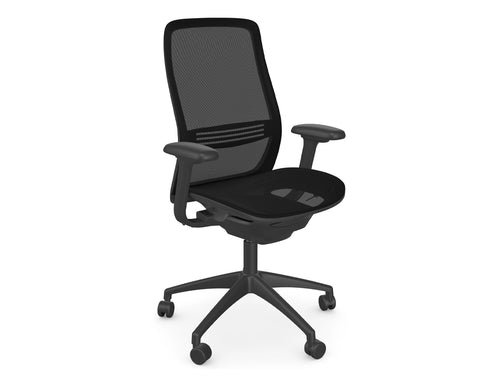 NV Mesh Height Adjustable Mesh Back Armchair Black