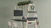 Narbutas Nova Wood Meeting Table With Wooden Frame And Legs With Black Planter