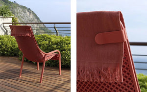Nardi Net Stackable Monobloc Lounge Armchair Details with Towel Clip